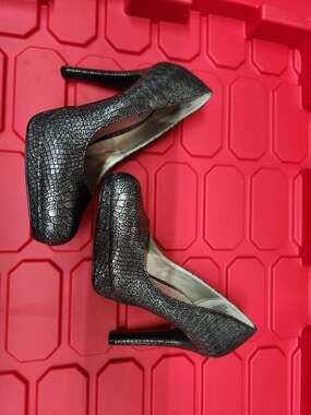 a.n.a. Silver Scale Patterned Heels